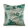 Dark Green Satin Jacquard Cushion Cover, Custom Light Luxury Cushion Cover /