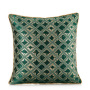 Dark Green Satin Jacquard Cushion Cover, Custom Light Luxury Cushion Cover /