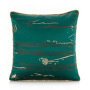 Dark Green Satin Jacquard Cushion Cover, Custom Light Luxury Cushion Cover /
