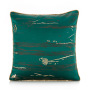 Dark Green Satin Jacquard Cushion Cover, Custom Light Luxury Cushion Cover /