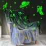Magic Glow In The Dark Blanket Christmas Birthday Gift Home Textile Finished Star Moon Luminous Super Soft Fuzzy Fluffy Plush