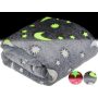 Magic Glow In The Dark Blanket Christmas Birthday Gift Home Textile Finished Star Moon Luminous Super Soft Fuzzy Fluffy Plush