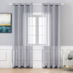 Wholesale Solid Cream Color Tulle Modern Living Room Sheer Curtains, Latest Bedroom Kitchen Window Sheer Curtains/