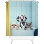 Bathroom Shower Curtain Cartoon Shading Waterproof, Thick Mildew Bathroom Curtain/