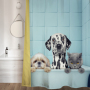 Bathroom Shower Curtain Cartoon Shading Waterproof, Thick Mildew Bathroom Curtain/