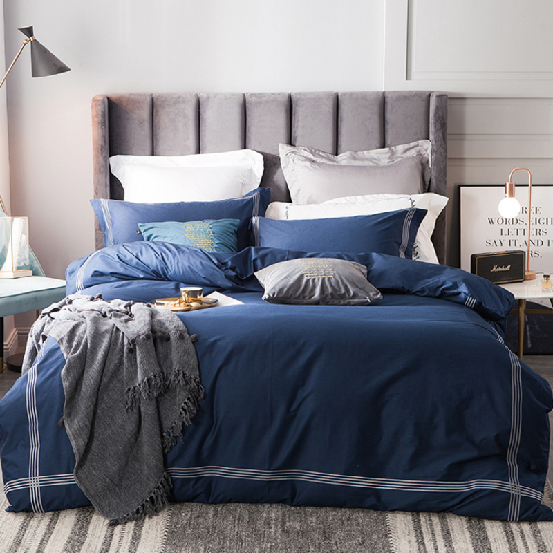 Hot Sale Bedding Set Cotton 100%, Nordic Style The Bedspread Sheet Printed Dyed Bed Sheet Set Bedding Sets/