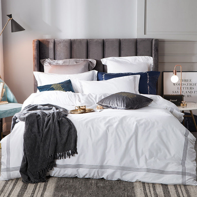 Hot Sale Bedding Set Cotton 100%, Nordic Style The Bedspread Sheet Printed Dyed Bed Sheet Set Bedding Sets/