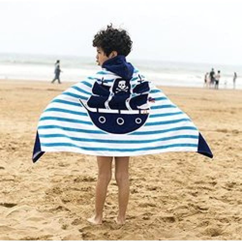 Cartoon Kids Hooded Children Bath Hooded Towel,Swim Towels Quick Drying Bath Towel#