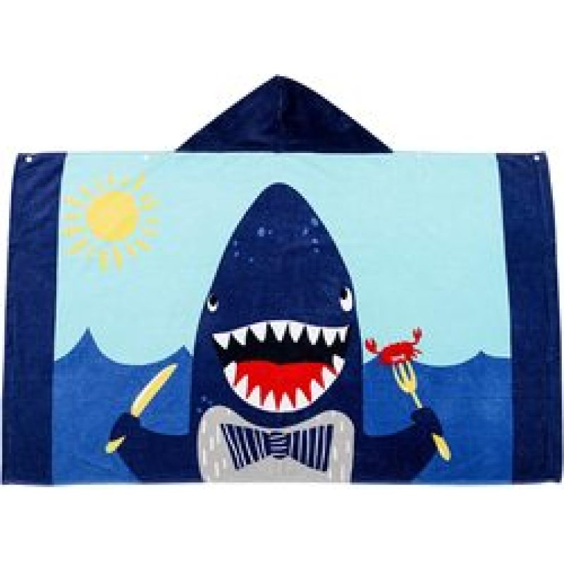 Cartoon Kids Hooded Children Bath Hooded Towel,Swim Towels Quick Drying Bath Towel#