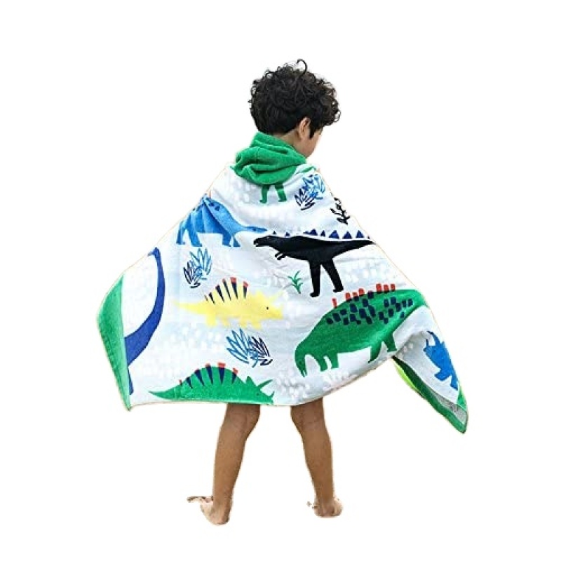 Cartoon Kids Hooded Children Bath Hooded Towel,Swim Towels Quick Drying Bath Towel#