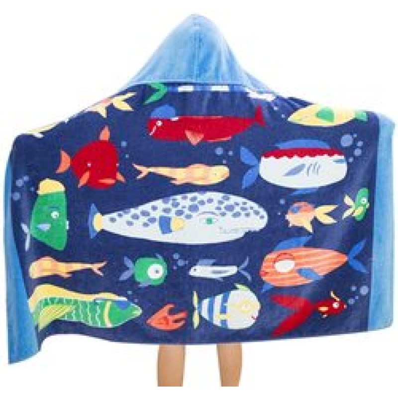 Cartoon Kids Hooded Children Bath Hooded Towel,Swim Towels Quick Drying Bath Towel#