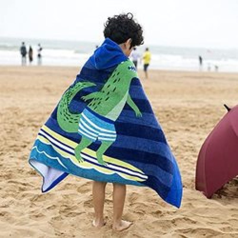 Cartoon Kids Hooded Children Bath Hooded Towel,Swim Towels Quick Drying Bath Towel#