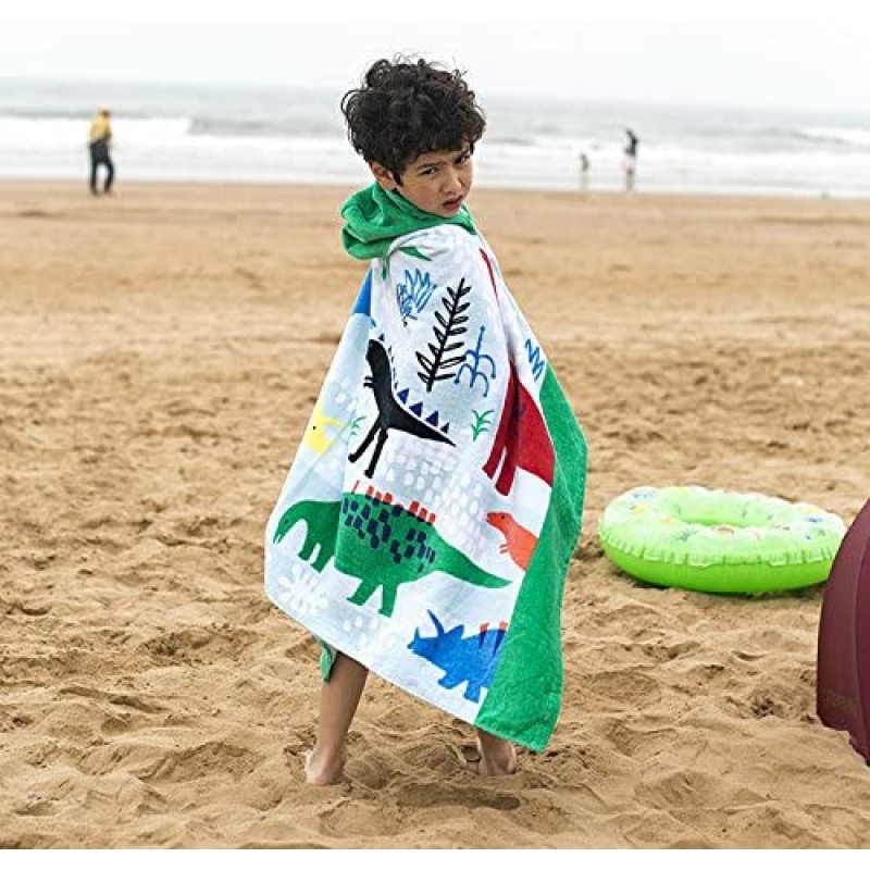 Cartoon Kids Hooded Children Bath Hooded Towel,Swim Towels Quick Drying Bath Towel#