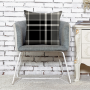New Arrival Black White Cotton Cushion Cover, Linen Plaid Cushion Covers Decorative Sofa Seat/