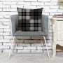 New Arrival Black White Cotton Cushion Cover, Linen Plaid Cushion Covers Decorative Sofa Seat/