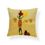 Wholesale African Art Elephant Digital Print Throw Waist  Cushion Cover, Ethnic Totem Sofa Office Seat Room Cushion Cover/