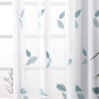 Latest Designs China Suppliers Green Embroidered Leaves Sheer Curtains, Home Decor Window Living Room Sheer Curtains/