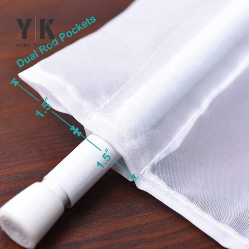 Polyester tulle decorative fli french door curtains for glass doors