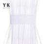 Polyester tulle decorative fli french door curtains for glass doors