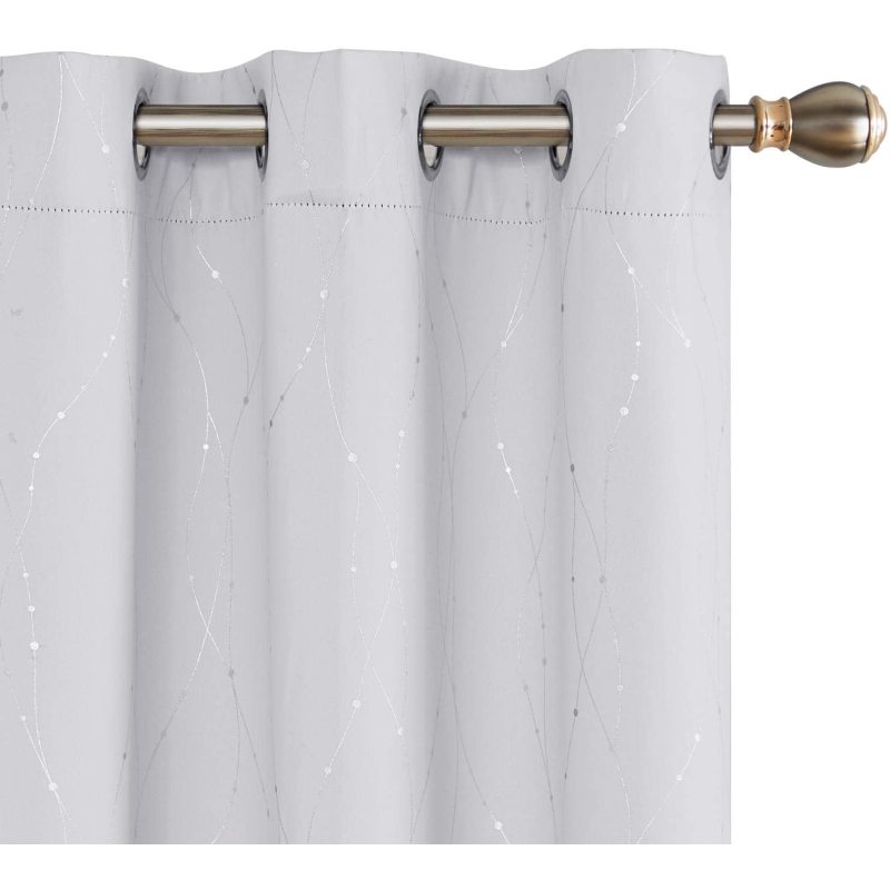 2021 New Style Curtains Luxury Modern Blackout Curtains for Living Room Simple Pattern Window Curtains for Bedroom/
