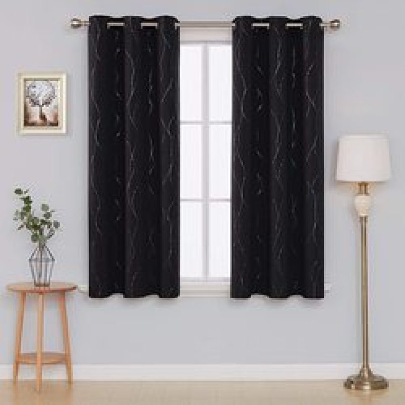 2021 New Style Curtains Luxury Modern Blackout Curtains for Living Room Simple Pattern Window Curtains for Bedroom/