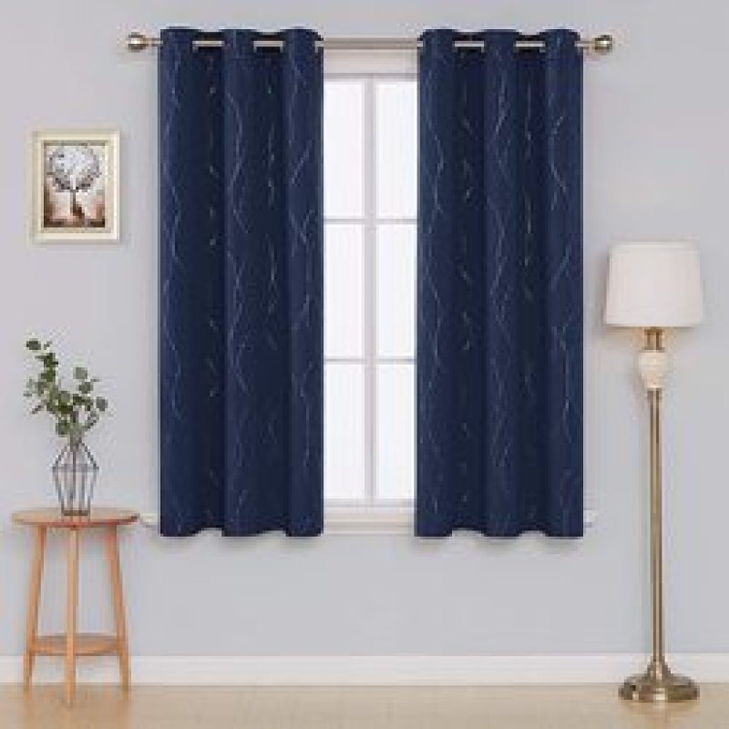 2021 New Style Curtains Luxury Modern Blackout Curtains for Living Room Simple Pattern Window Curtains for Bedroom/