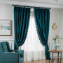 Full Blackout Curtain, Bedroom Thick Solid Color High-end American Retro Curtain /