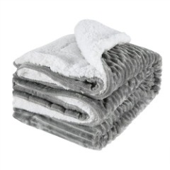 Wholesale Luxury Weighted Flannel Fleece Blanket, Super Soft Warm Sherpa Fleece Blanket for Baby/