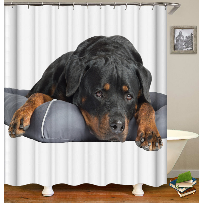 Drop Shipping Fashion Bathroom Polyester Shower Curtains Latest Printing Waterproof Shower Curtains/