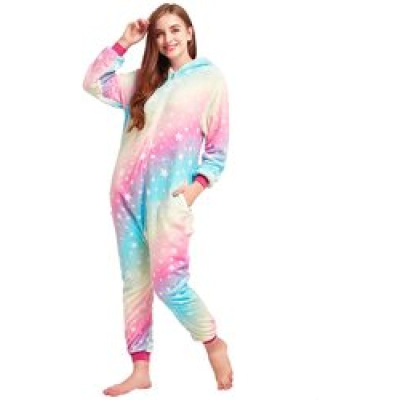 Cross border flannel cartoon animal one-piece pajamas for adults, men, women and children cute home clothes play clothes/