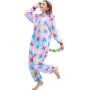 Cross border flannel cartoon animal one-piece pajamas for adults, men, women and children cute home clothes play clothes/