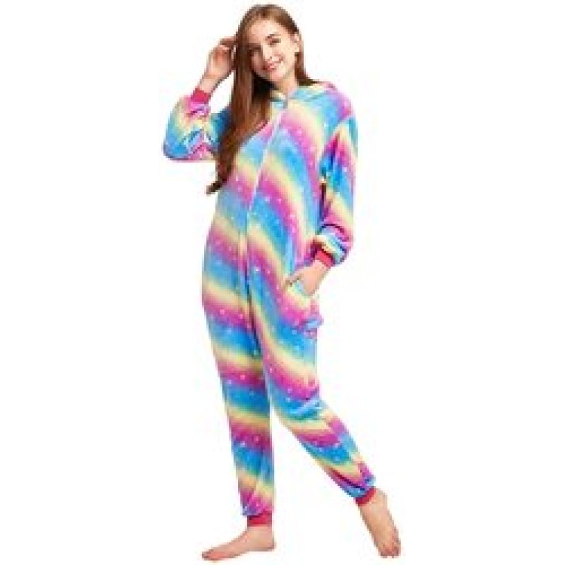 Cross border flannel cartoon animal one-piece pajamas for adults, men, women and children cute home clothes play clothes/