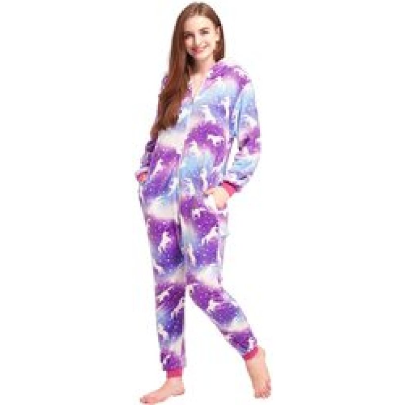 Cross border flannel cartoon animal one-piece pajamas for adults, men, women and children cute home clothes play clothes/