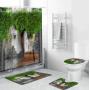 3D Digital Printing Full Polyester Waterproof Shower Curtain Floor Mat Toilet S , Fashion Waterproof Polyester Shower Curtain /
