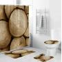 3D Digital Printing Full Polyester Waterproof Shower Curtain Floor Mat Toilet S , Fashion Waterproof Polyester Shower Curtain /
