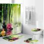 3D Digital Printing Full Polyester Waterproof Shower Curtain Floor Mat Toilet S , Fashion Waterproof Polyester Shower Curtain /