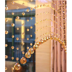 Glass Beads Door String Tassel Porch Partition Indoor String Curtain for Home Decoration Luxury Wedding backdrop Decoration