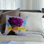 Black Magic Women with Purple Hair Hairstyle,Cotton Linen Print Square cushion cover/