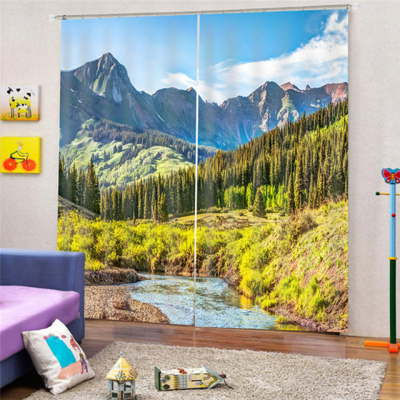 Europa Dinosaur Furniture Blackout Cortinas Precios,Luxury Kids Bed Decor Curtains$