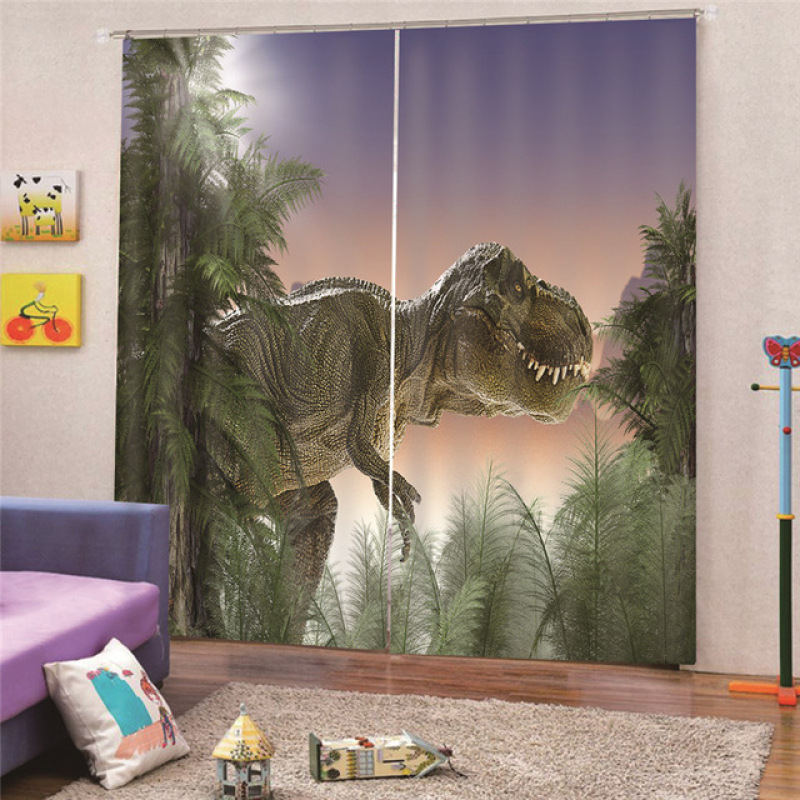 Europa Dinosaur Furniture Blackout Cortinas Precios,Luxury Kids Bed Decor Curtains$
