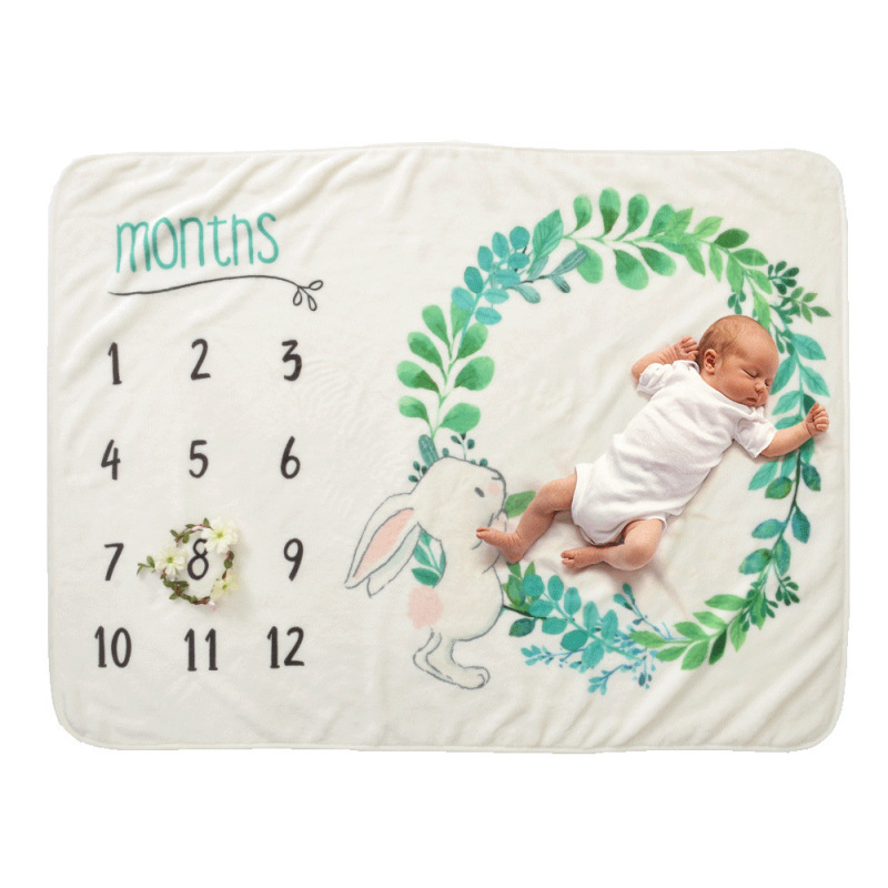 Cactus Baby Blanket,Baby Milestone Blanket#