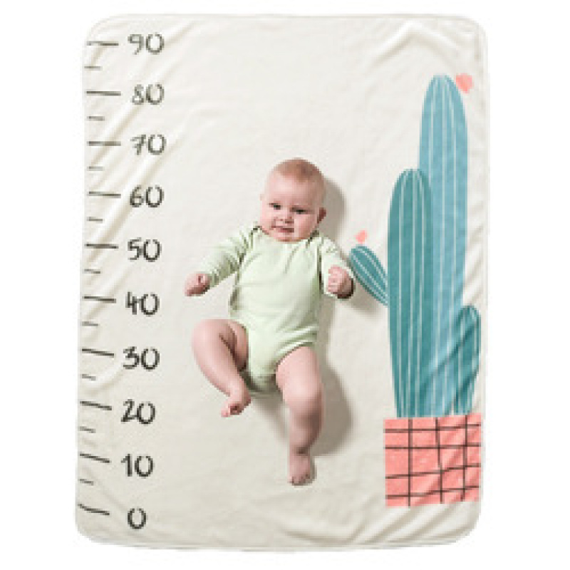 Cactus Baby Blanket,Baby Milestone Blanket#