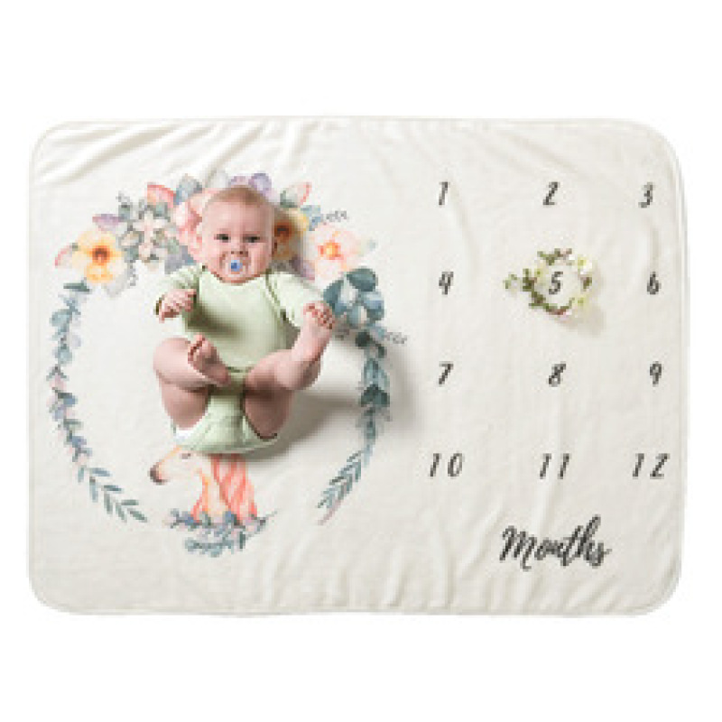 Cactus Baby Blanket,Baby Milestone Blanket#