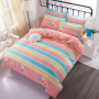 Yellow Stripe Bed Set Queen,Bed Room Furniture Bedroom Set Hotel#