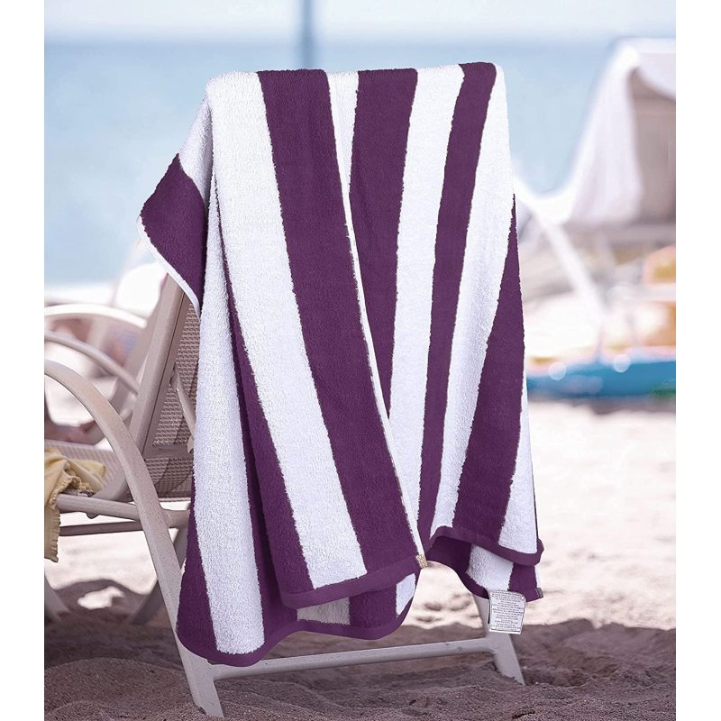 Luxury large package striped beach towel, soft fast drying swimming towel is highly absorbent, light weight/