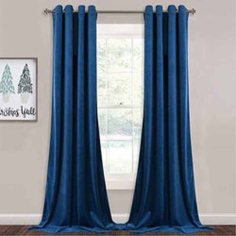 Home Goods 260GSM 52*84inches Hotel Quality Living Room Bedroom Grommet Velvet Curtain, 100% Polyester Window Curtain/