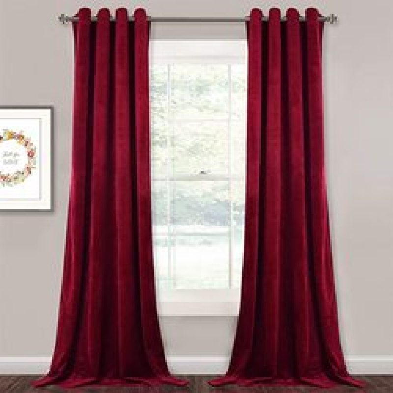 Home Goods 260GSM 52*84inches Hotel Quality Living Room Bedroom Grommet Velvet Curtain, 100% Polyester Window Curtain/