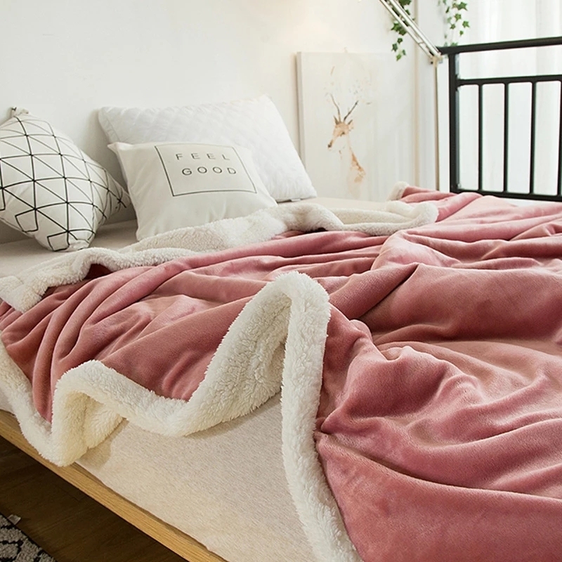 Warm Flannel Blankets Thick Fleece Sofa Blanket Winter Sheet Bedspread Blankets Cover On Sofa Bed For All Season Mechanical Was/