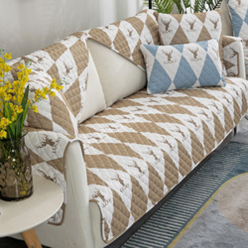 Nordic printing four seasons universal sofa cushion simple modern non-slip thick sofa cover towel cover Sofa Slipcovers