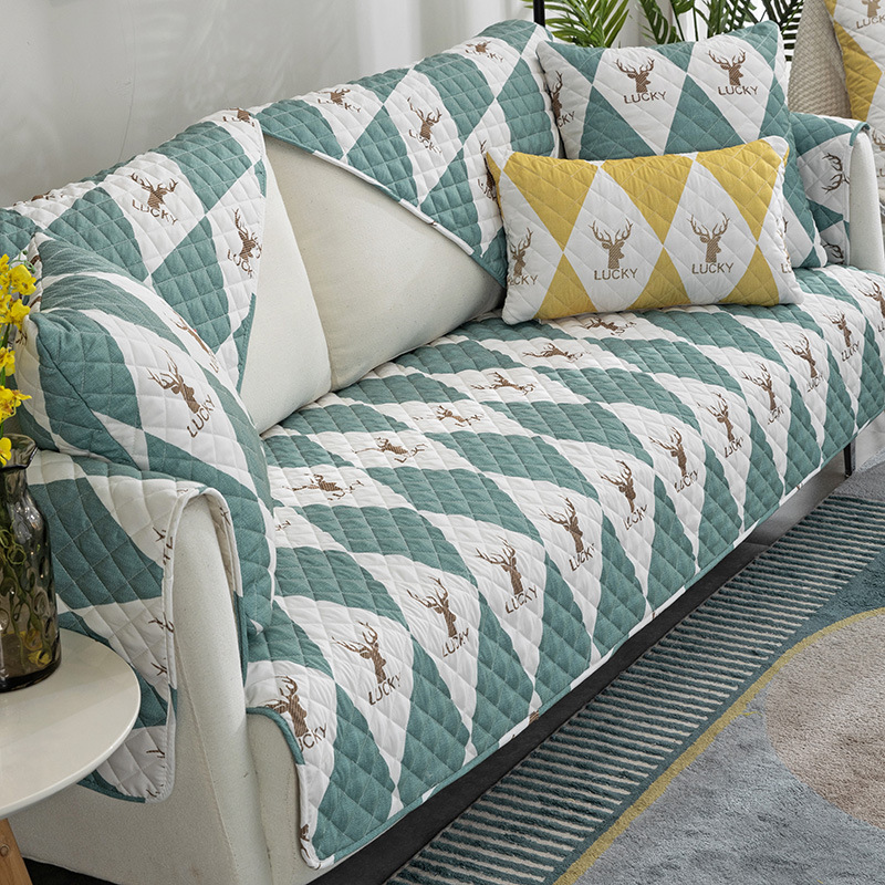 Nordic printing four seasons universal sofa cushion simple modern non-slip thick sofa cover towel cover Sofa Slipcovers
